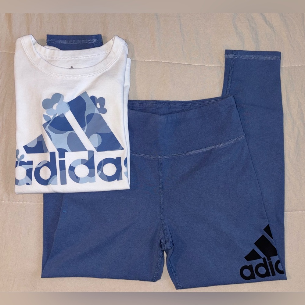 Adidas Girls | T Shirt | Activewear Leggings 2PC BNDLE
Size: SMALL|  SLIM FIT |